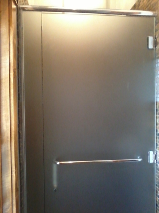 Frosted glass shower door